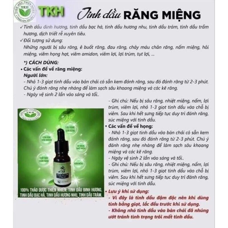 Tinh Dầu Răng Miệng Trần Kim Huyền