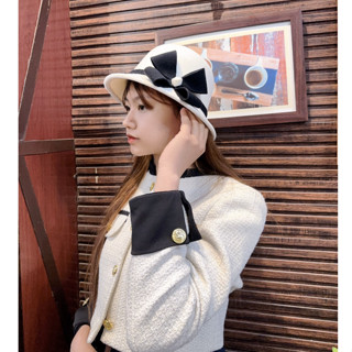 Mũ dạ vành cụp thu đông đai trang trí Nơ Hoa retro phong cách cổ điển nữ tính Thanh Lịch cho Nữ MU31