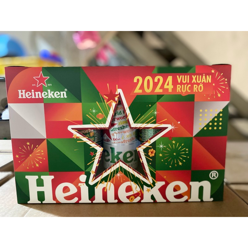 Now ship - Hộp quà Heineken phiên bản giới hạn Tết 2024