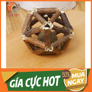 bóng tròn cây gỗ canip giúp mèo giảm bớt sự khó chịu ở da dày như đầy hơi, chướng bụng, khó tiêu