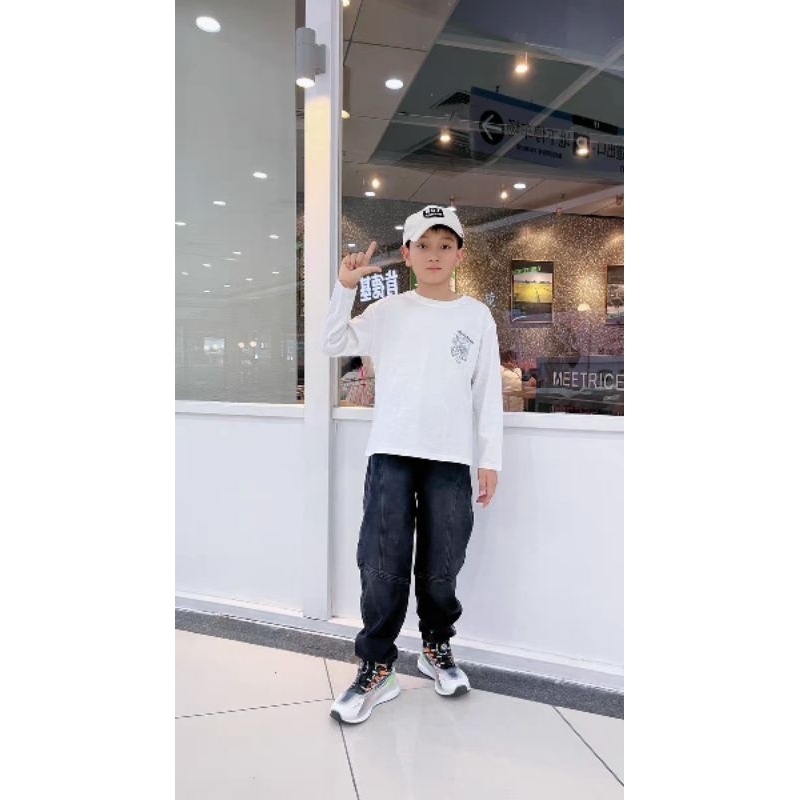 Quần jean dài bé trai 20-55kg, quần bò túi hộp vải mềm co giãn