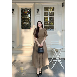 Đầm tay bồng xẻ