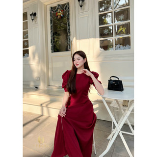 Đầm tay bồng xẻ