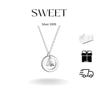 Dây chuyền 100% bạc s999 hoa linh lan-sweet