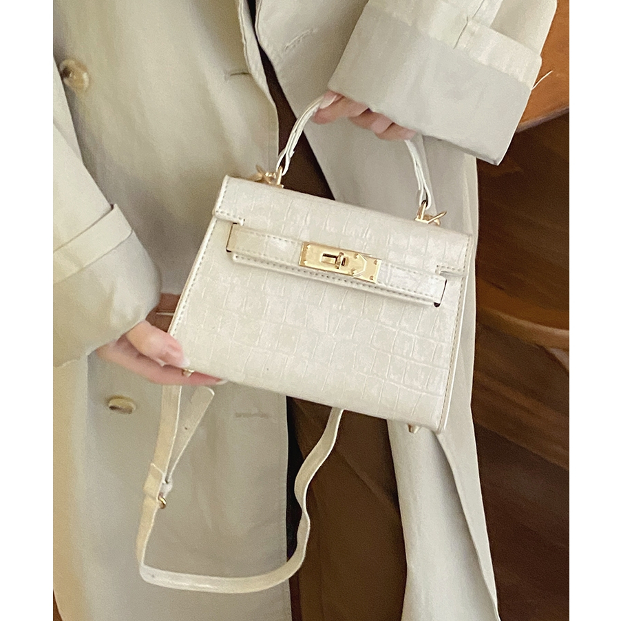 Túi xách nữ mini Tuinhacam Túi xách vuông nhỏ đeo chéo đi chơi da vân cá sấu thời trang retro - TNC076