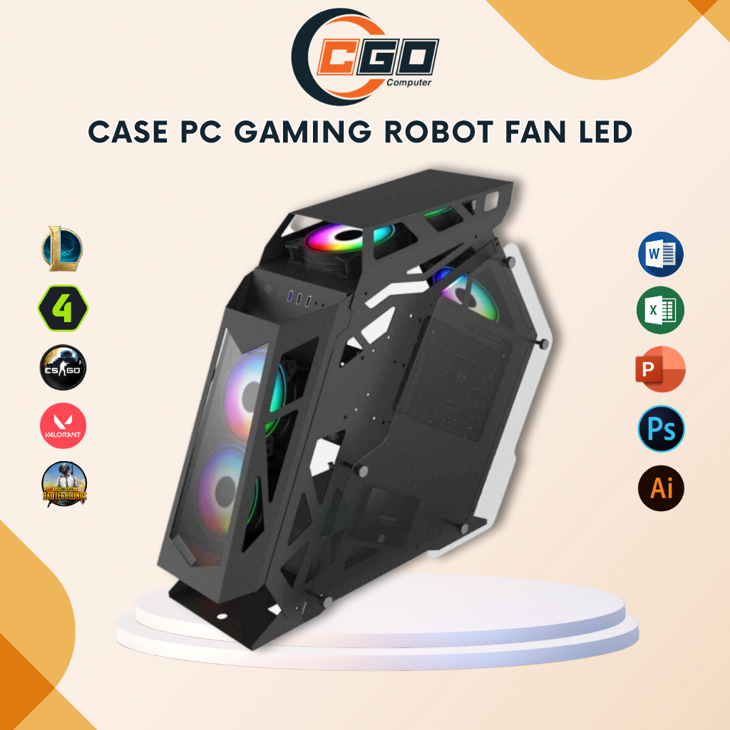 Case PC Máy Tính Robot Gaming HNQ Cao Cấp Core i5 i7, Ram 8Gb, SSD 256Gb, Card rời 1xxx Chiến Mọi Thể Loại Game Online | BigBuy360 - bigbuy360.vn