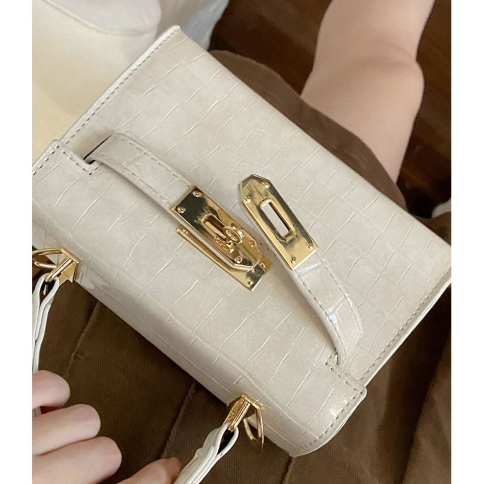 Túi xách nữ mini Tuinhacam Túi xách vuông nhỏ đeo chéo đi chơi da vân cá sấu thời trang retro - TNC076