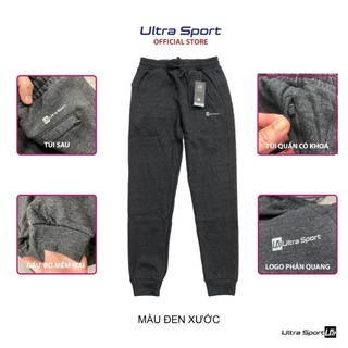 Quần nỉ thể thao nam bo gấu jogger ấm áp - không bai không xù - 3 túi khoá tiện lợi