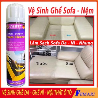 Chai Xịt Vệ Sinh Sofa Da - Vệ Sinh Nội Thất Ôtô - Làm Sạch Ghế Da - Tẩy Ghế Sofa - Vệ sinh ô tô