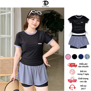 Bikini đi biển bigsize Tuvada, đồ bơi nữ co giãn tốt, đồ bơi nữ 2 mảnh dạng váy - BAQ92