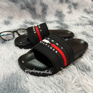 Dép lê quai ngang thời trang nam TOMMY hot-Dép TOMMY đế PU êm chân quai cao su siêu dày đẹp