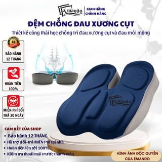 Đệm lót ghế chống đau mỏi mông EMANDO, gối lót ghế chống trĩ chất liệu cao su non cao cấp