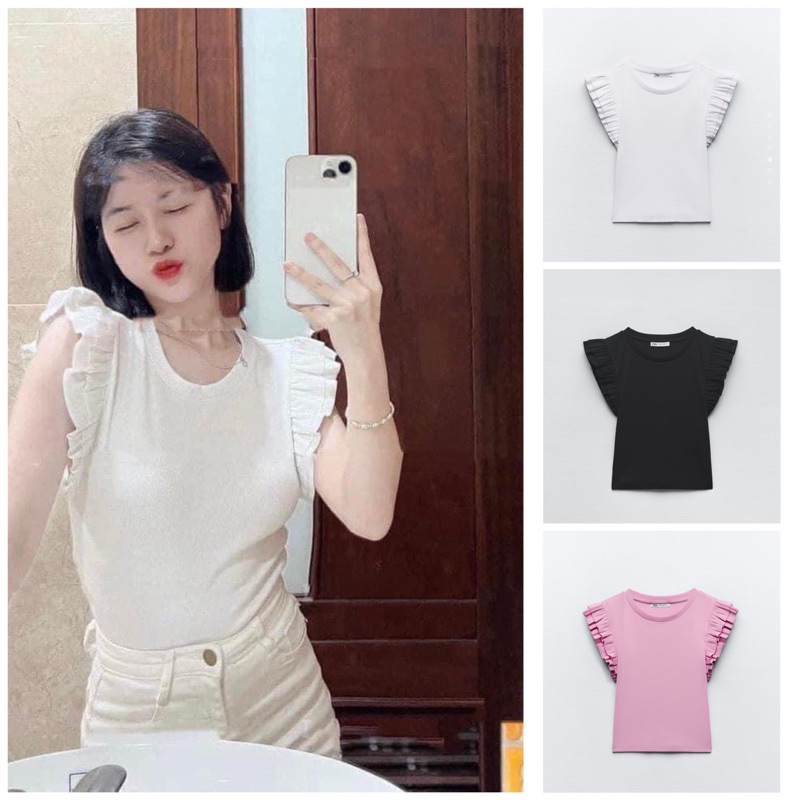 [SALE] Áo thun / áo phông croptop Zara Authentic