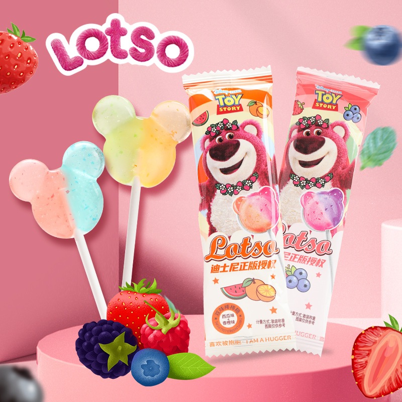 Kẹo mút Gấu dâu Lotso mix vị trái cây Disney