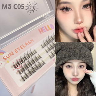Mi tự nối tại nhà (tặng kèm keo,nhíp) C05 mi giả tách sợi chân siêu mảnh phù hợp makeup hàng ngày
