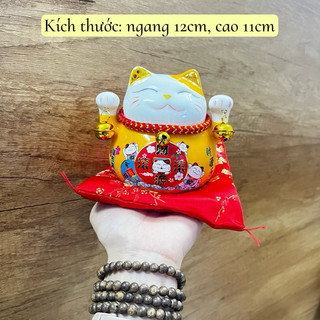 Mèo thần tài may mắn cao 11cm