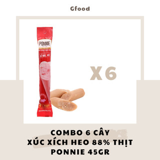 Ponnie xúc xích tiệt trùng heo 88% 45gr