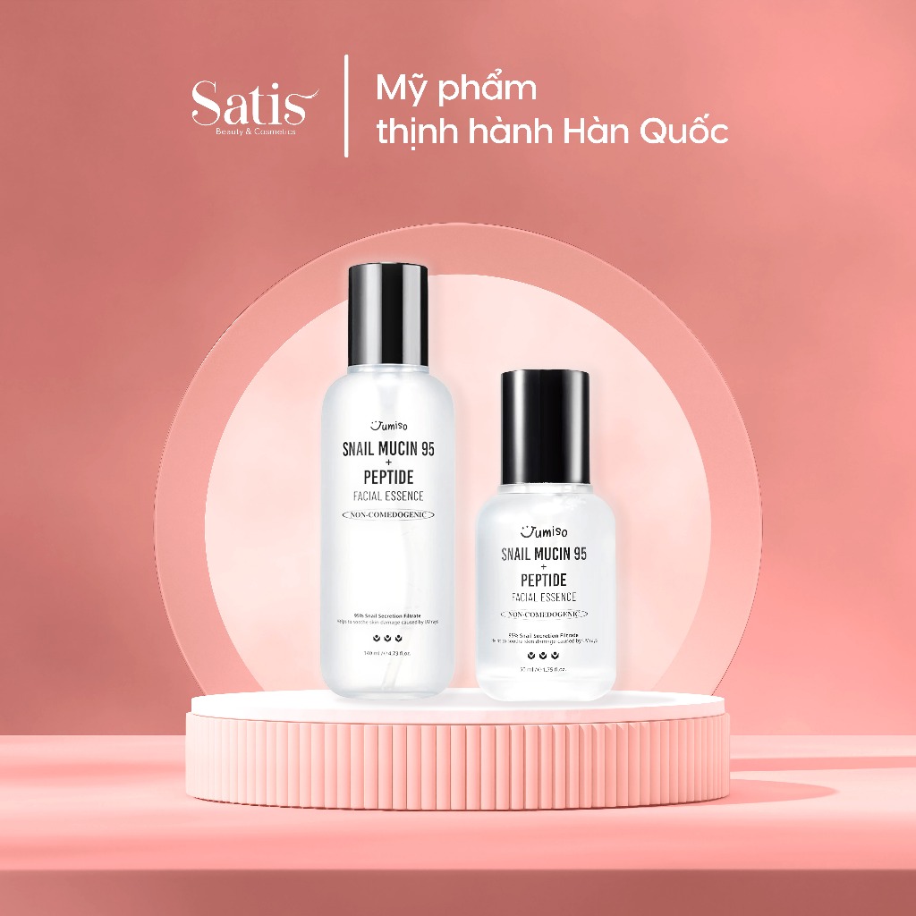 Tinh chất ốc sên căng bóng da Jumiso Snail Mucin 95 + Peptide Facial Essence 50ml/140ml