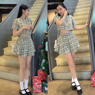 SET ÁO CROPTOP DẠ KÈM SHORT (KÈM VIDEO HÌNH THẬT)
