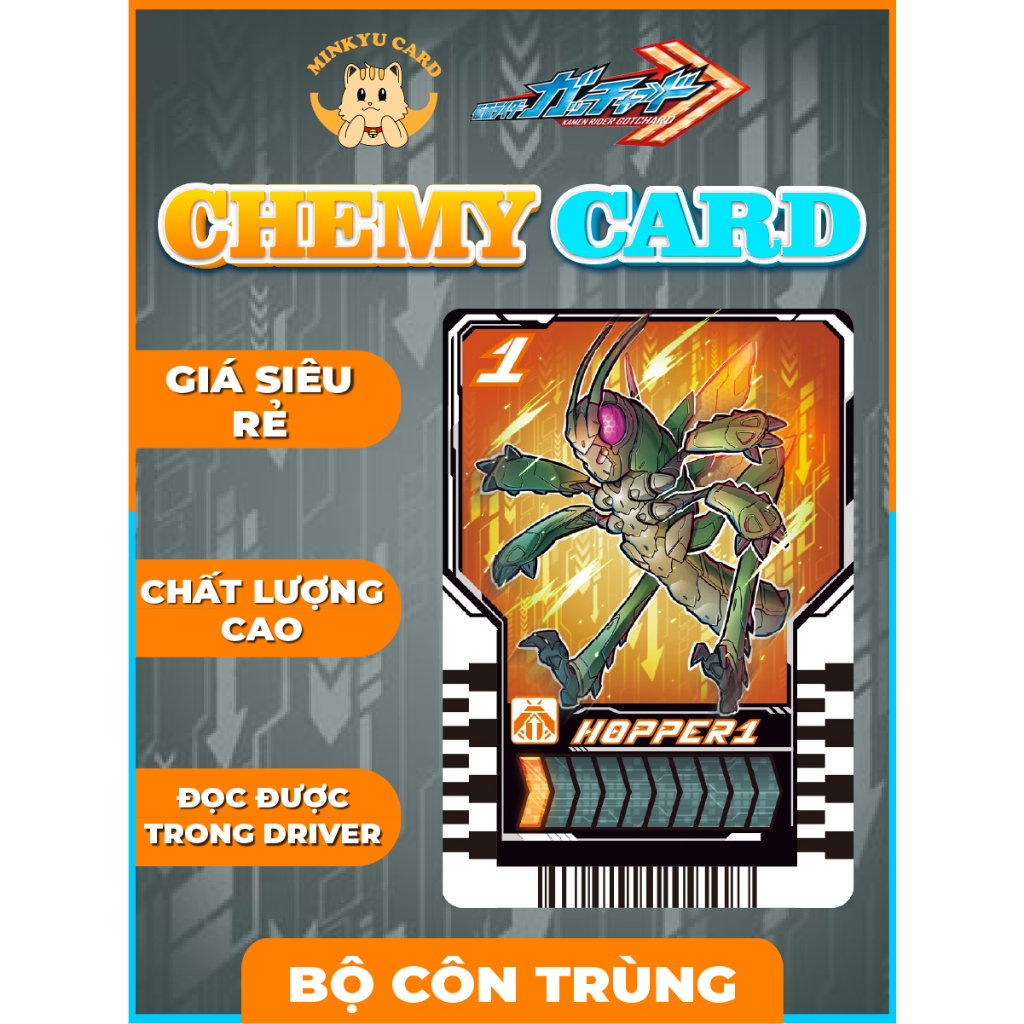 [CARD IN] Thẻ bài Kamen Rider Gotchard [Gotchard Chemy card] bộ [INSECT] ( Côn trùng )
