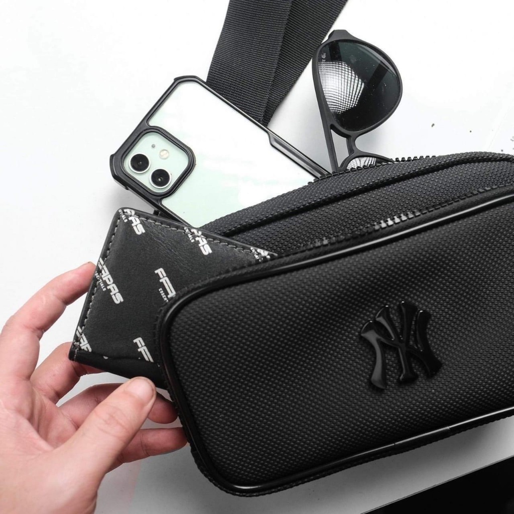 Túi đeo chéo mlb hàng xuất dư cao cấp , Túi bao tử nam chính hãng full hộp có túi nhỏ đi kèm_SHOP MIKE TX10