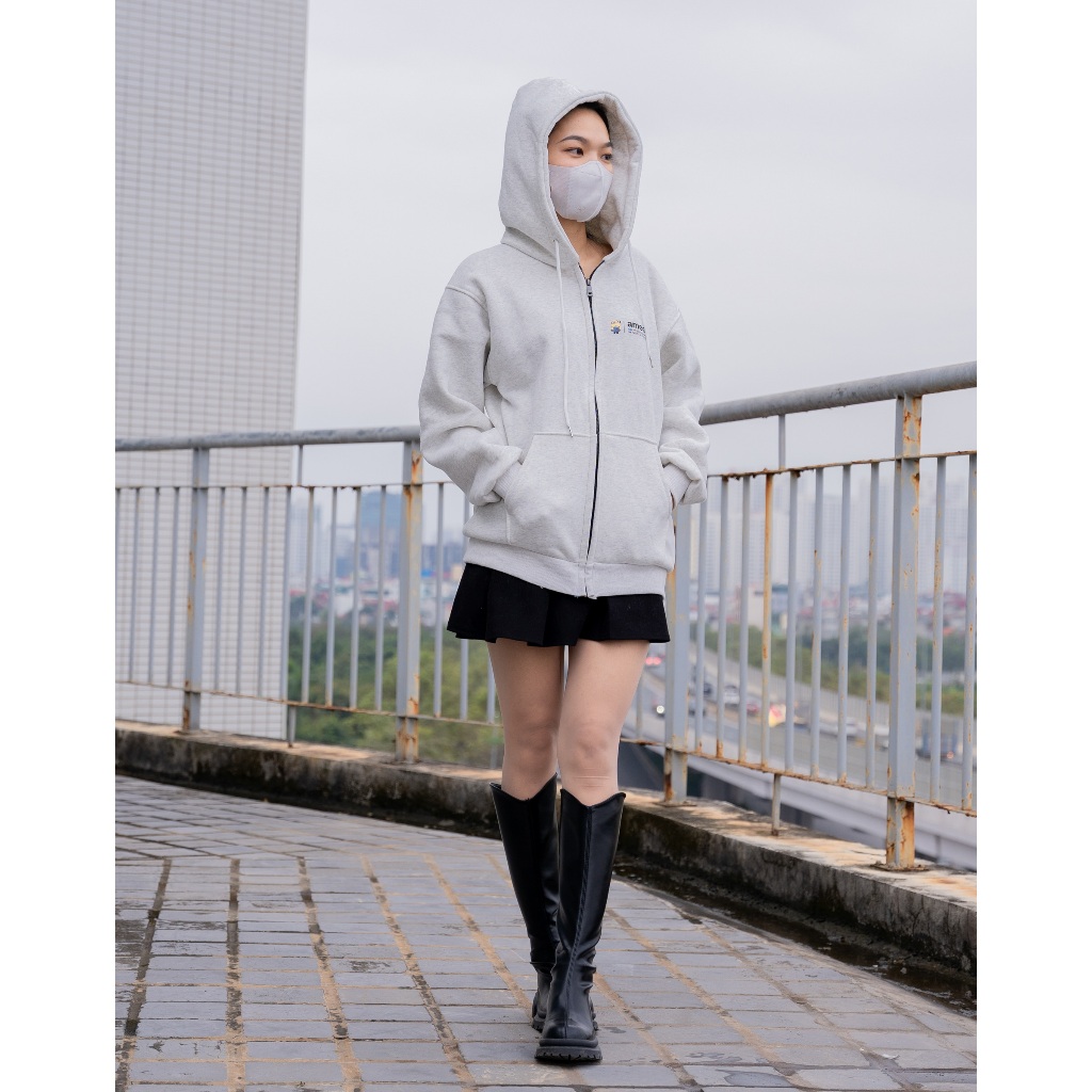 Áo Hoodie Zip Amee Minions , Áo Khoác Nỉ Form Rộng Unisex Nam Nữ Mặc Đẹp | BigBuy360 - bigbuy360.vn