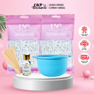 Combo 200gr sáp wax lông nóng [FREESHIP] kèm chén và 10ml mỡ trăn giúp triệt lông tay chân , nách , râu,bikini