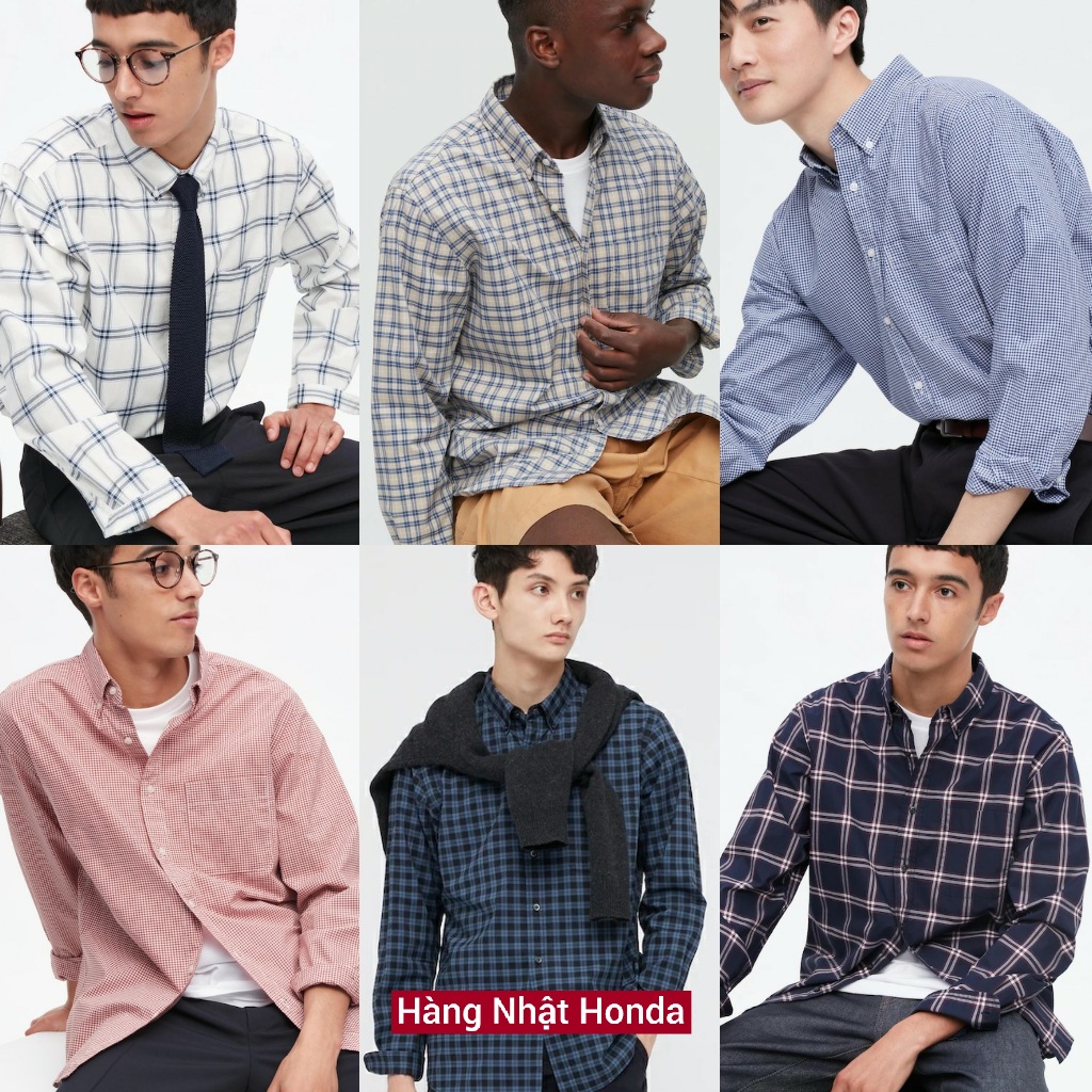 Áo Sơ Mi Kẻ Sọc Cotton Mịn Dài Tay Nam - Tag Nhật
