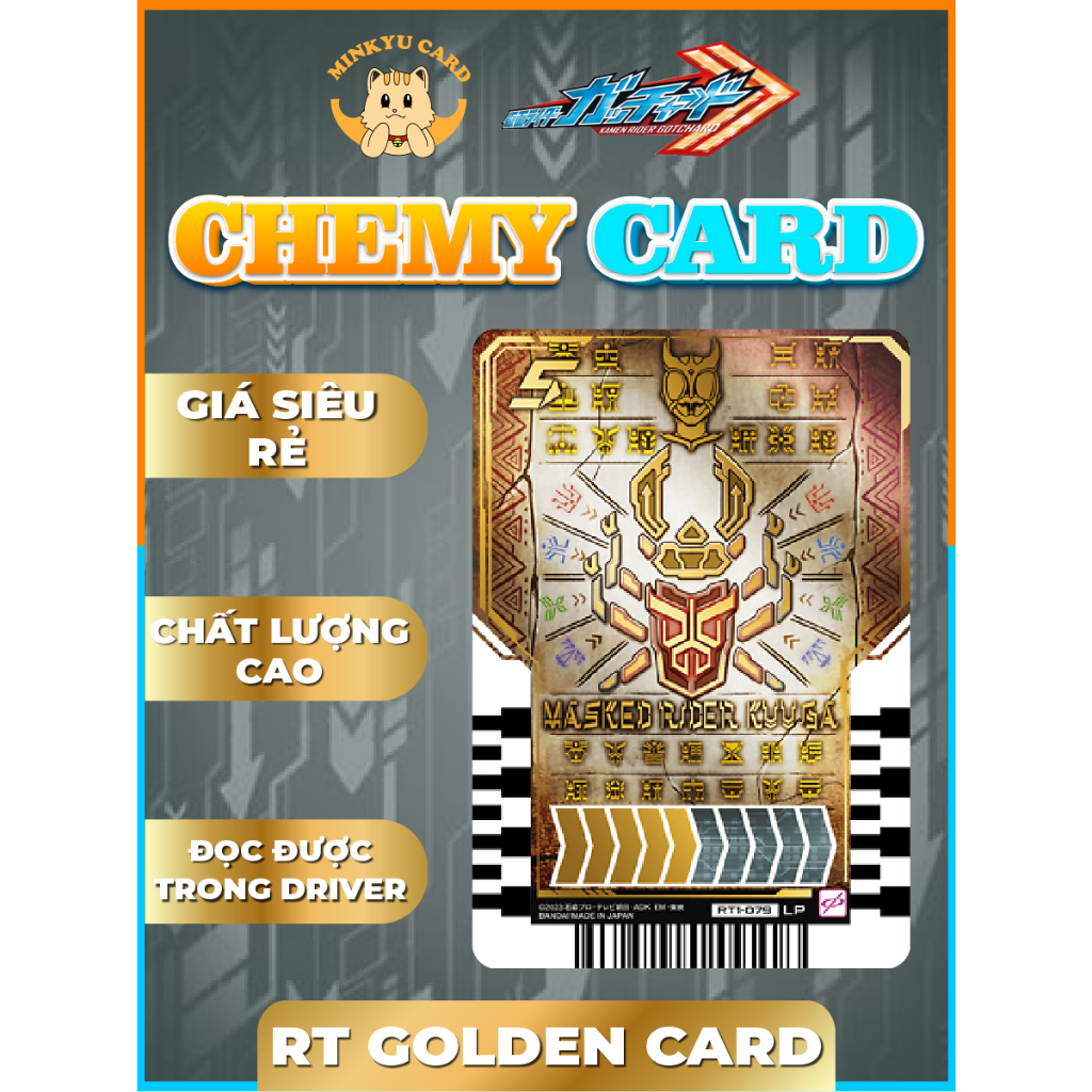 [CARD IN] Thẻ bài Kamen Rider Gotchard [Gotchard Chemy card] bộ RT Legend Gold Rider Card