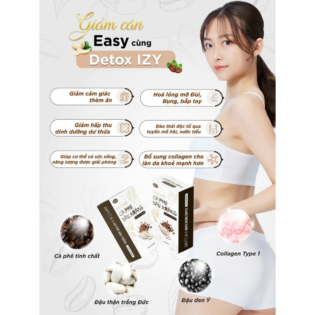 Detox Coffee Collagen Đánh Bay Mỡ Thừa