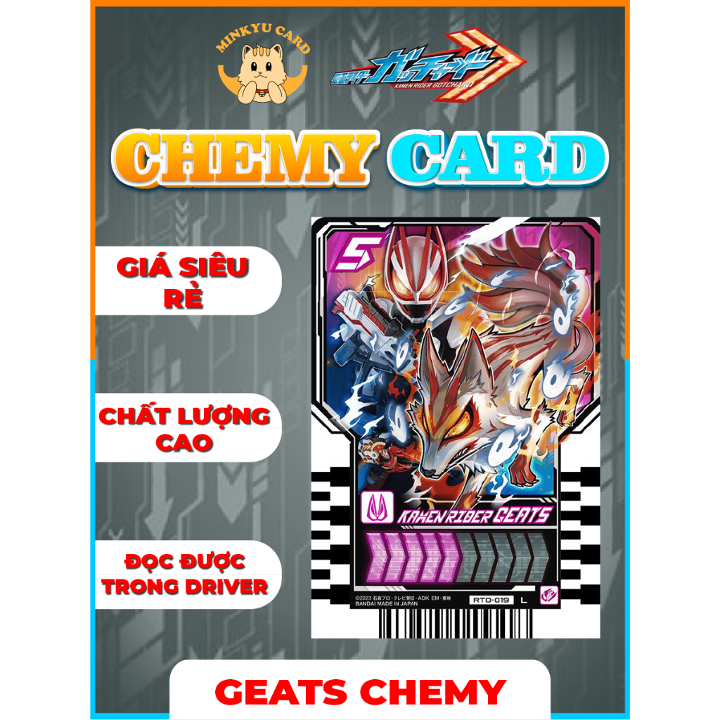 [CARD IN] Thẻ bài Kamen Rider Gotchard [Gotchard Chemy card] Kamen rider Geats