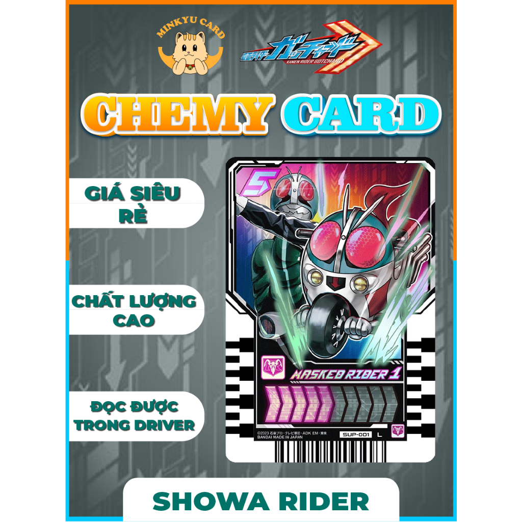 [CARD IN] Thẻ bài Kamen Rider Gotchard [Gotchard Chemy card] bộ Showa Rider