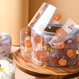 Tấm mica lót thành bánh 8cm nhiều mẫu - 1mét