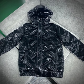 Áo Khoác Phao Đen Bóng Trần Bông SIêu Ấm Áp, Thời trang Unisex Phong Cách Hàn Quốc