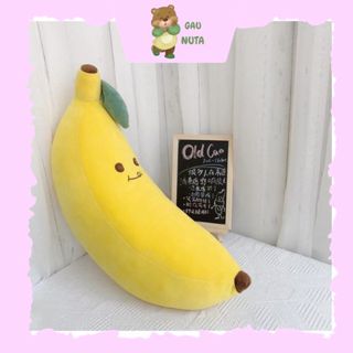 Gối Ôm Gối Bông Trái Chuối Màu Vàng Vải Co Giãn 4 Chiều Cao Cấp Size 25cm - 35cm - 45cm - 60cm NUTA