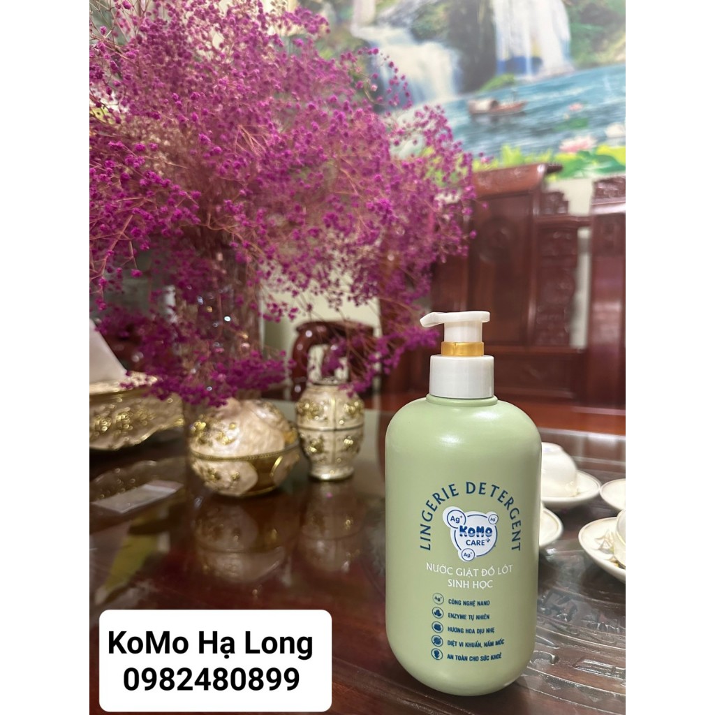 Nước Giặt Đồ Lót Sinh Học Trà Xanh Nano Bạc KOMO Chai 500ml Cân Bằng PH Hỗ Trợ Cải Thiện Các Vấn Đề 