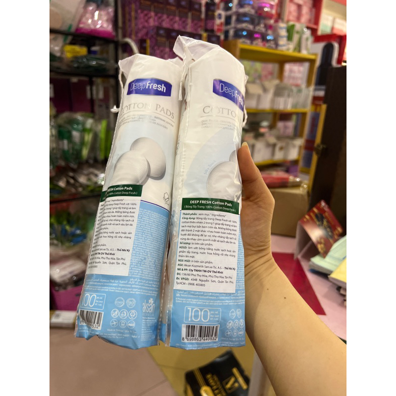 [ mẫu mới )bông tẩy trang Sofftouch 100 m