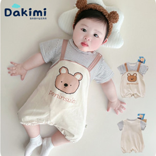 Body Yếm Gấu thun lạnh Dakimi BABYWEAR,Mẫu yếm hình gấu bé trai bé gái, đồ liền thân cho bé 3-12kg