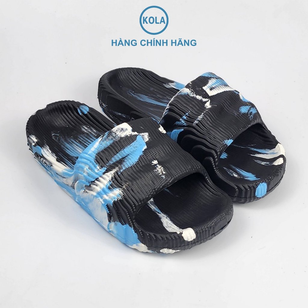 Dép đúc bắp cải quai ngang vân gỗ loang màu nguyên khối nam nữ KOLA chất liệu EVA siêu nhẹ