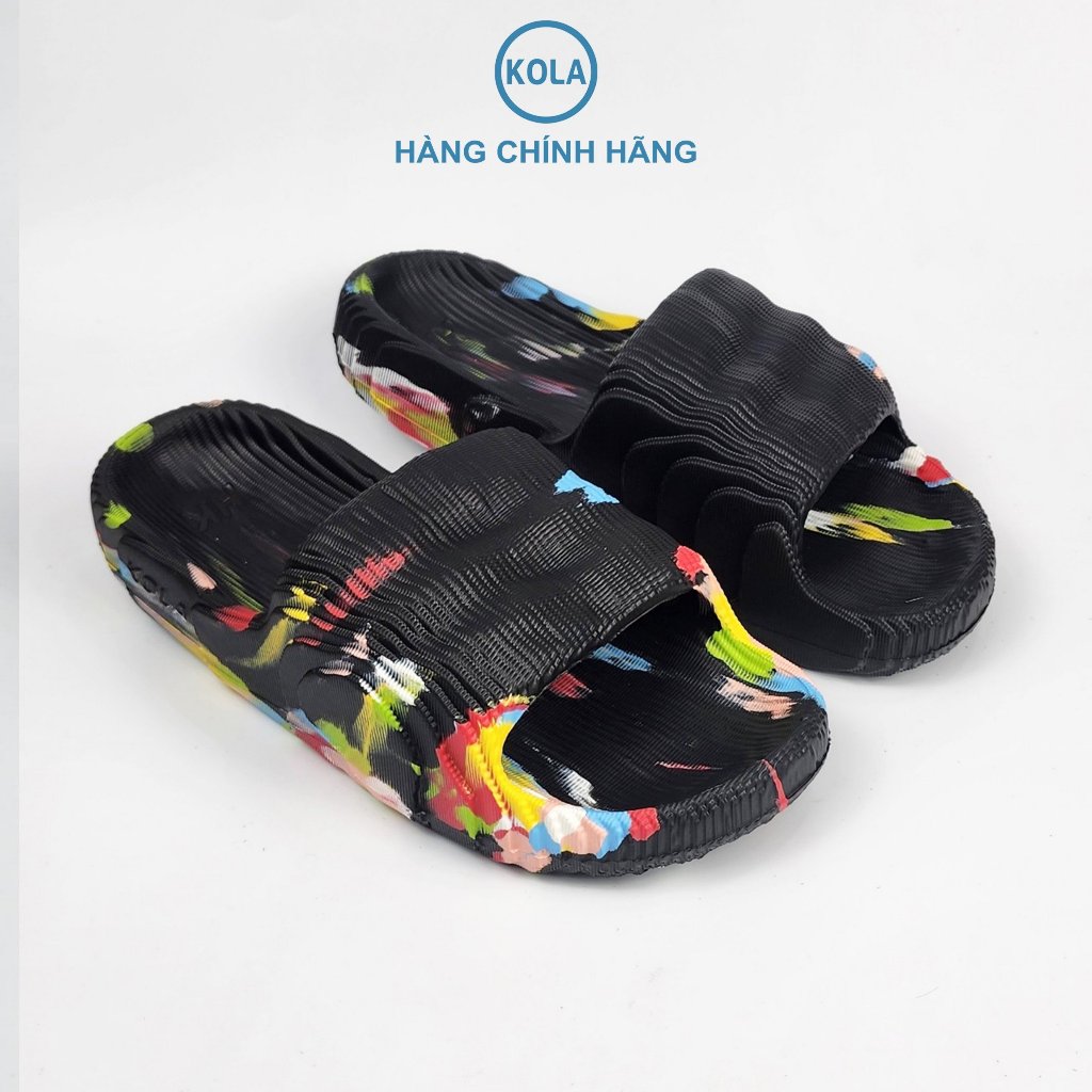 Dép đúc bắp cải quai ngang vân gỗ loang màu nguyên khối nam nữ KOLA chất liệu EVA siêu nhẹ