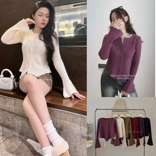 Áo len tay loe viền bèo siêu xinh HOTTREND @nobstudio