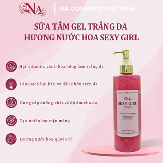 Sữa Tắm Trắng Da SEXY GIRL, Sữa Tắm Dưỡng Ẩm Hương Nước Hoa, Shower Gel ,Hạt Vitamin & Cánh Hoa Hồng 500ml
