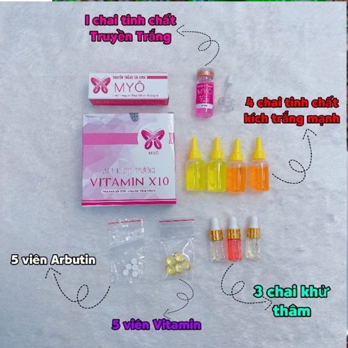 SET KÍCH TRẮNG VITAMIN X10 MYÔ