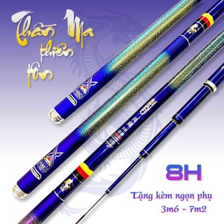 Cần câu tay Thần ma thiên tôn 8h ngọn 1.7li, tặng kèm ngọn zin, cần câu đơn câu đài ma thiên tôn 8h