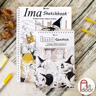 [ARTDOOR] Sổ vẽ chì NABII Ima Sketchbook giấy Ngà mỏng 160gsm khổ Lỡ (vân mịn, 32 tờ)