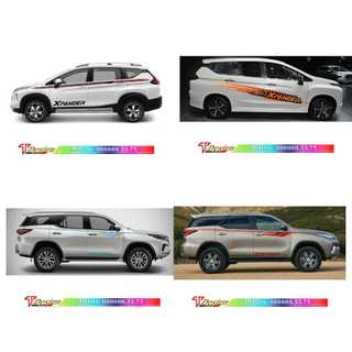 Tem xe Fortuner, innova, tem dán sườn xe 7 chỗ nhiều dòng SUV nhiều đời, dán được tất cả các dòng 7 chỗ nhiều mẫu