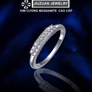 Nhẫn bạc nữ đính đá Moissanite kiểm định GRA JIUZUAN nhẫn nữ bạc 925 sang trọng thời trang hàn quốc