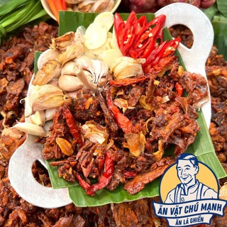 Khô Bò Vụn Cháy Tỏi - Ăn Vặt Chú Mạnh