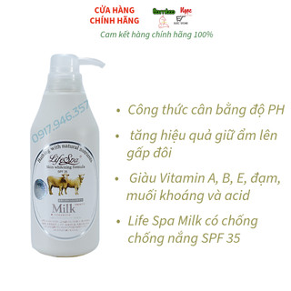 Sữa tắm trắng da chống nắng Life Spa Thái Lan 500ml