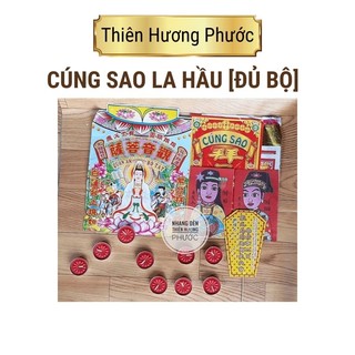 Cúng sao La Hầu trọn bộ kèm giấy cúng giải sao hạn, 9 đèn cầy và 1 bài vị sao